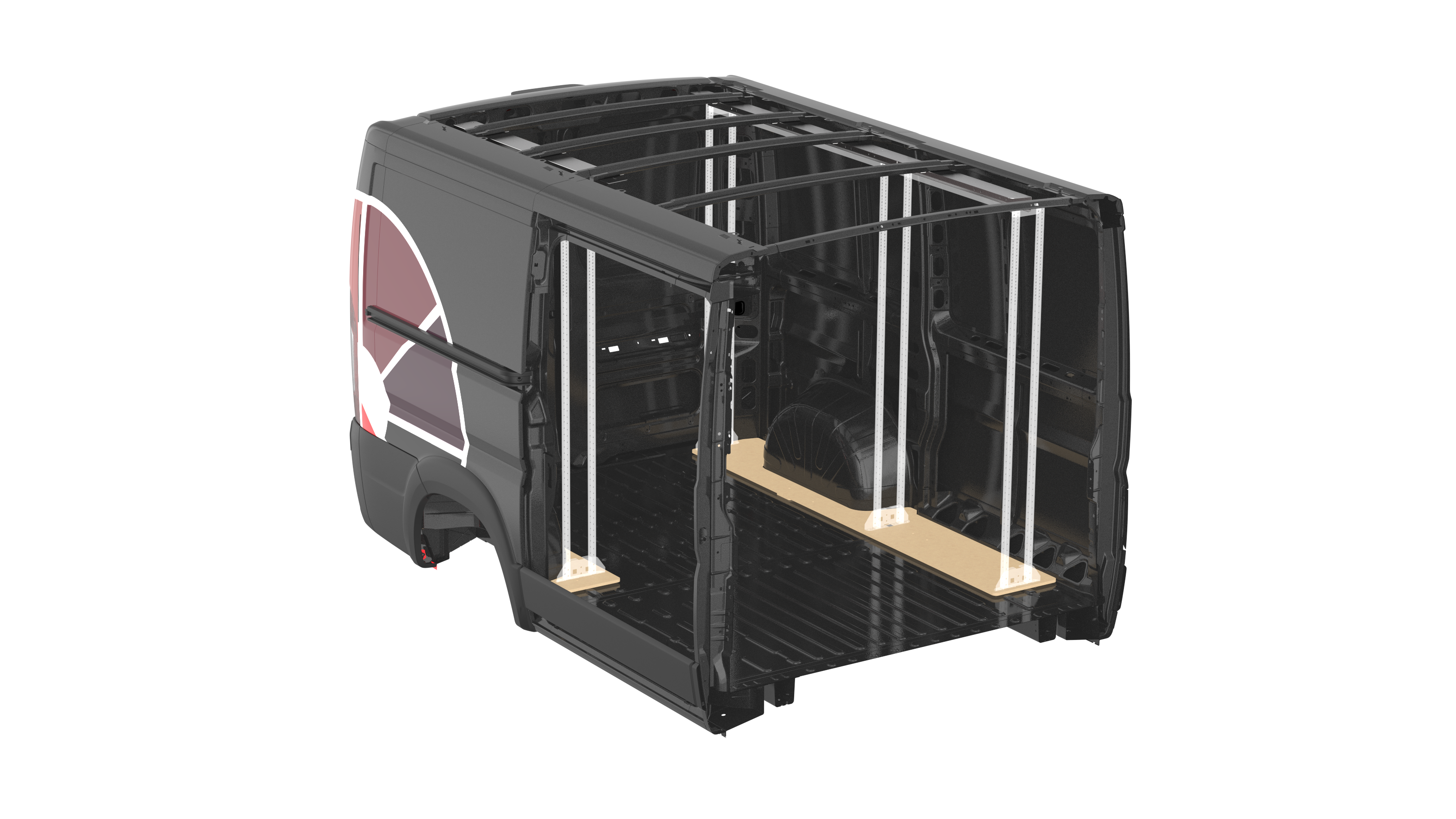 Ram ProMaster 118" WB Standard Roof - Roof & Floor Anchor Kit #RSVAKRPM118SR20