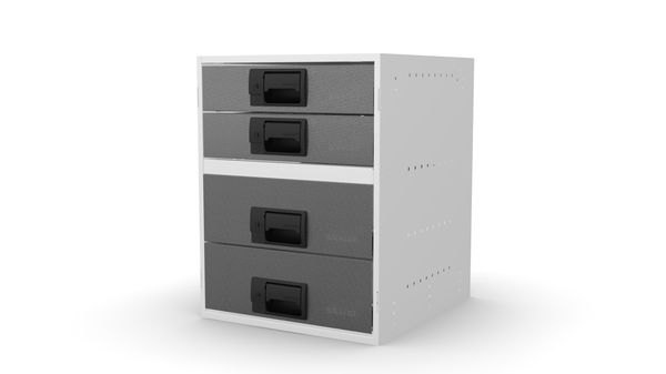 RCKIT40/12 van drawers front view with no plinth feet