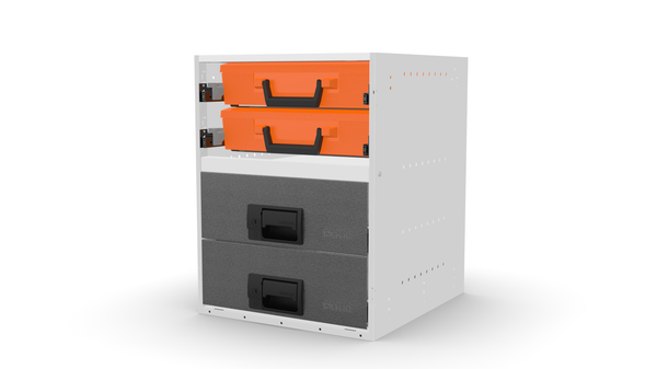 RCKIT40/14 Drawer slides front view with no feet