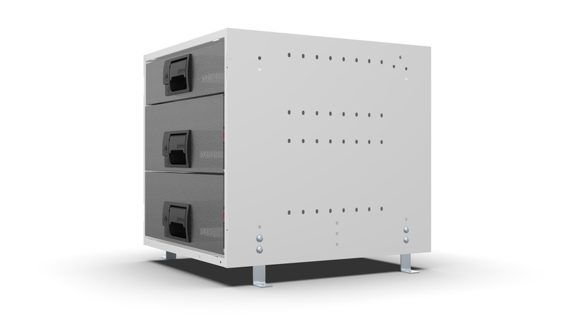 RCKIT40/8 Metal van drawer's side view 