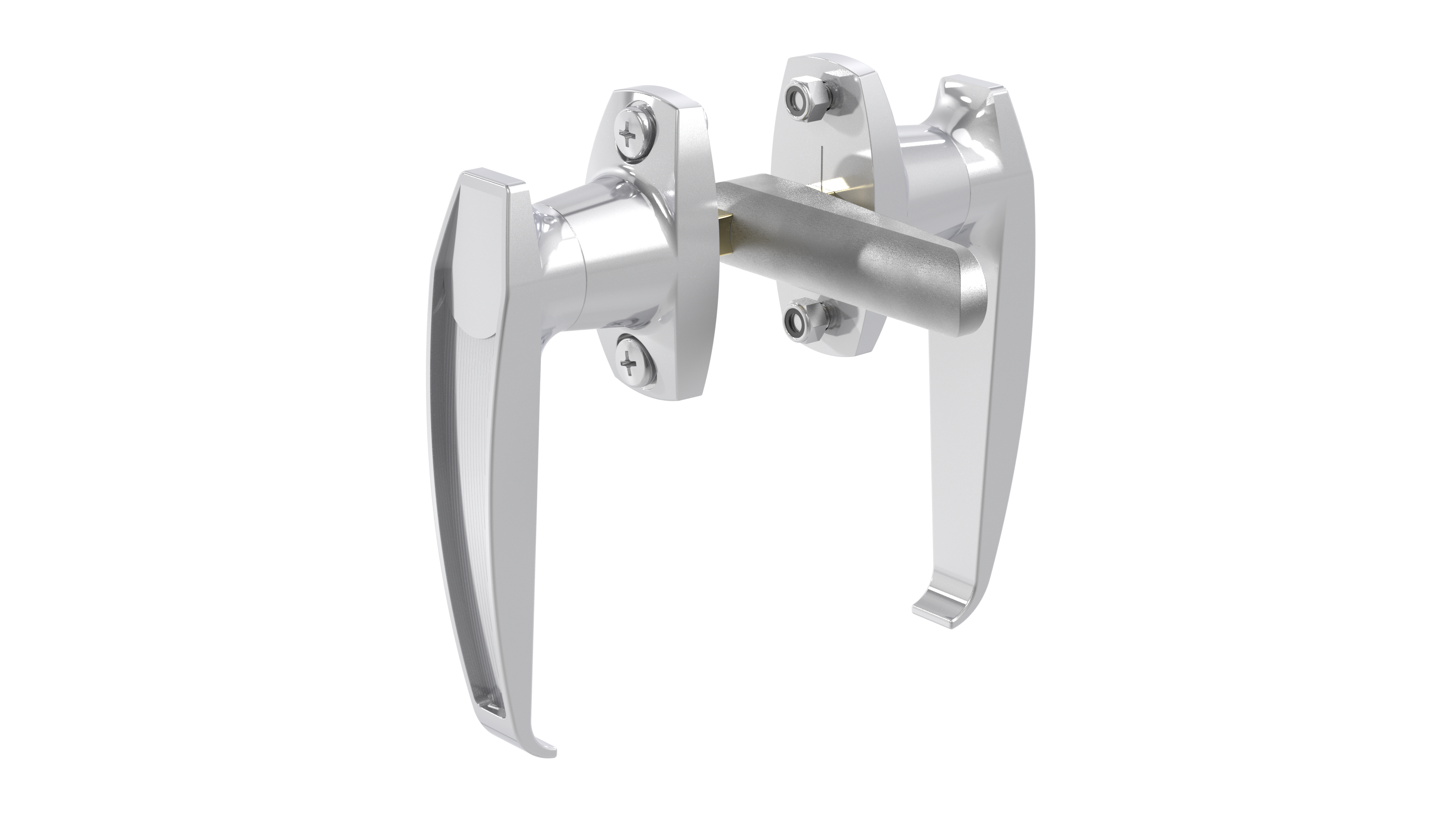 Heavy-Duty Steel Partition Swing Door Hinge and Lock Conversion Kit #RSCGBDHK