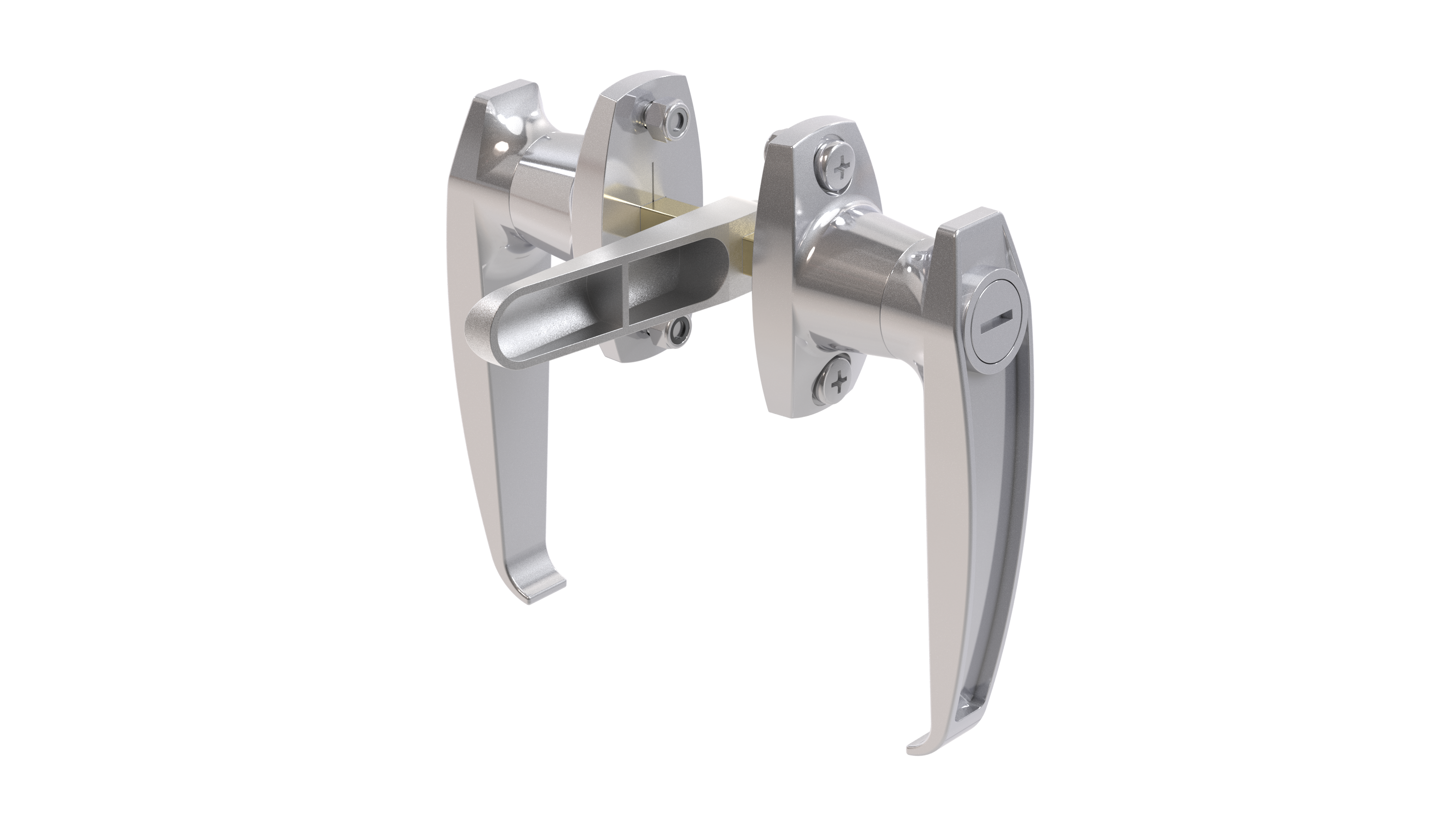 Heavy-Duty Steel Partition Swing Door Hinge and Lock Conversion Kit #RSCGBDHK