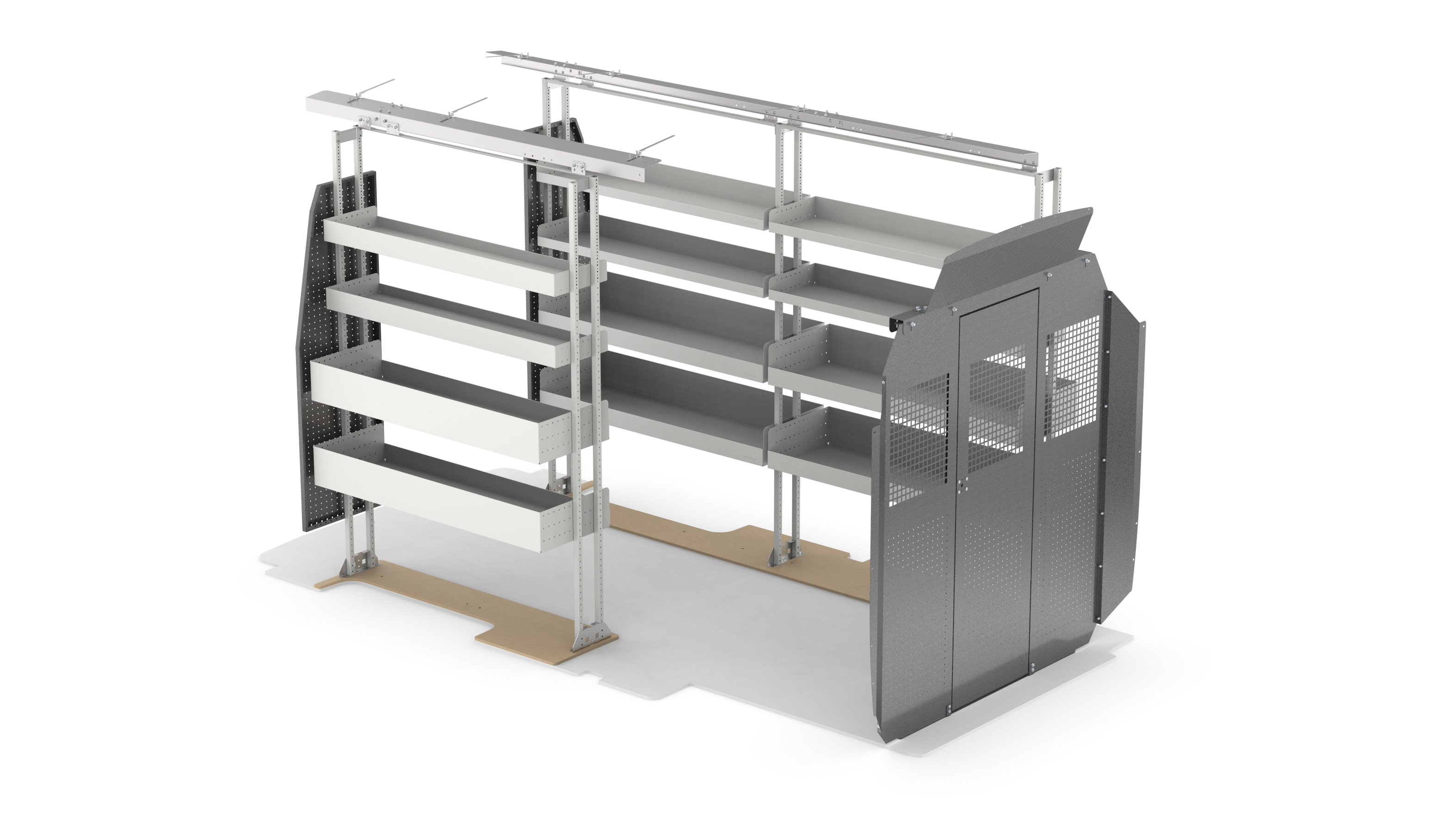 Ford Transit 148" WB High Roof - Basic Bin Package Kit