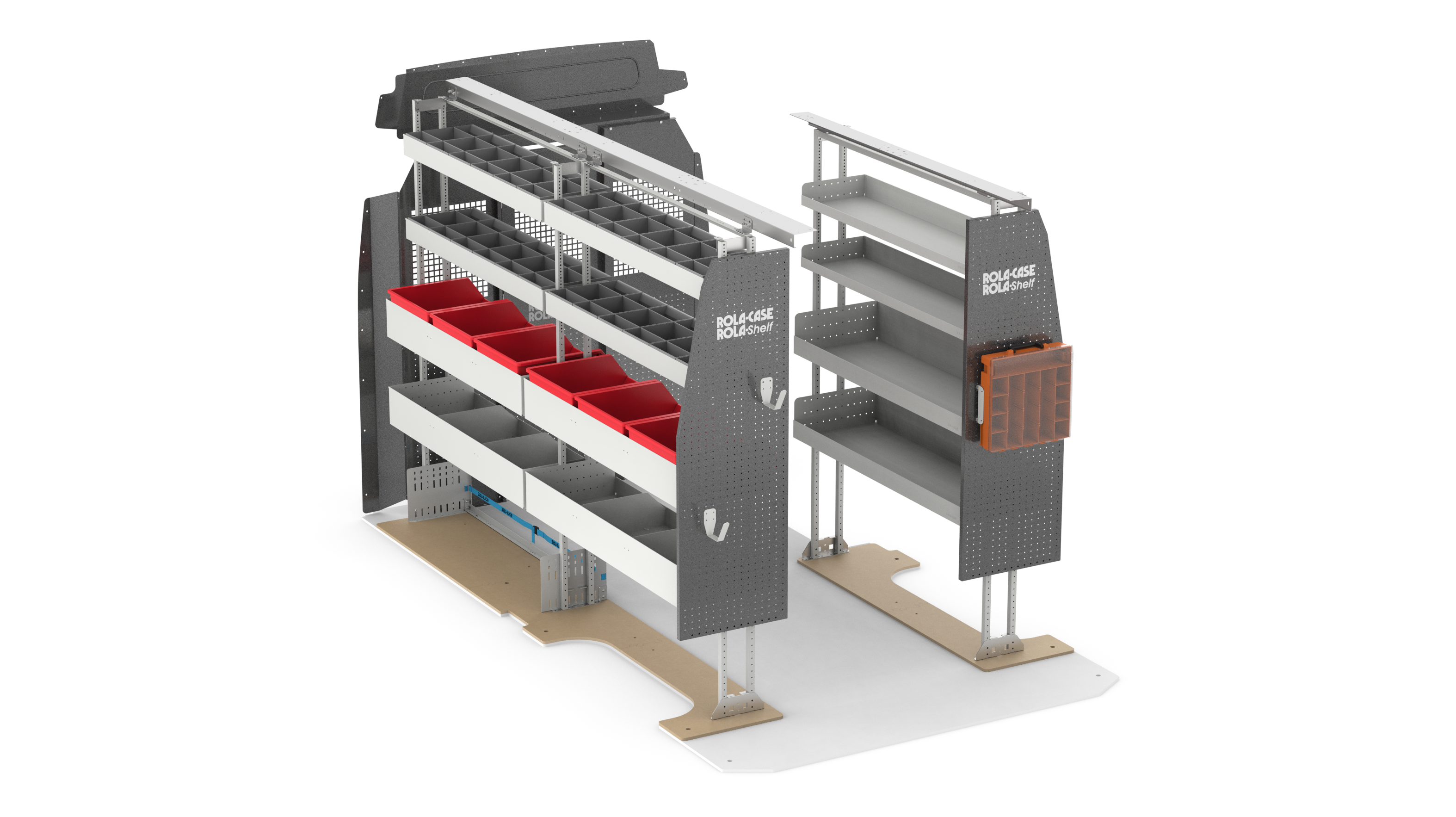 Mercedes Sprinter 144" WB High Roof - America's Most Popular Bin Package Kit Passenger View