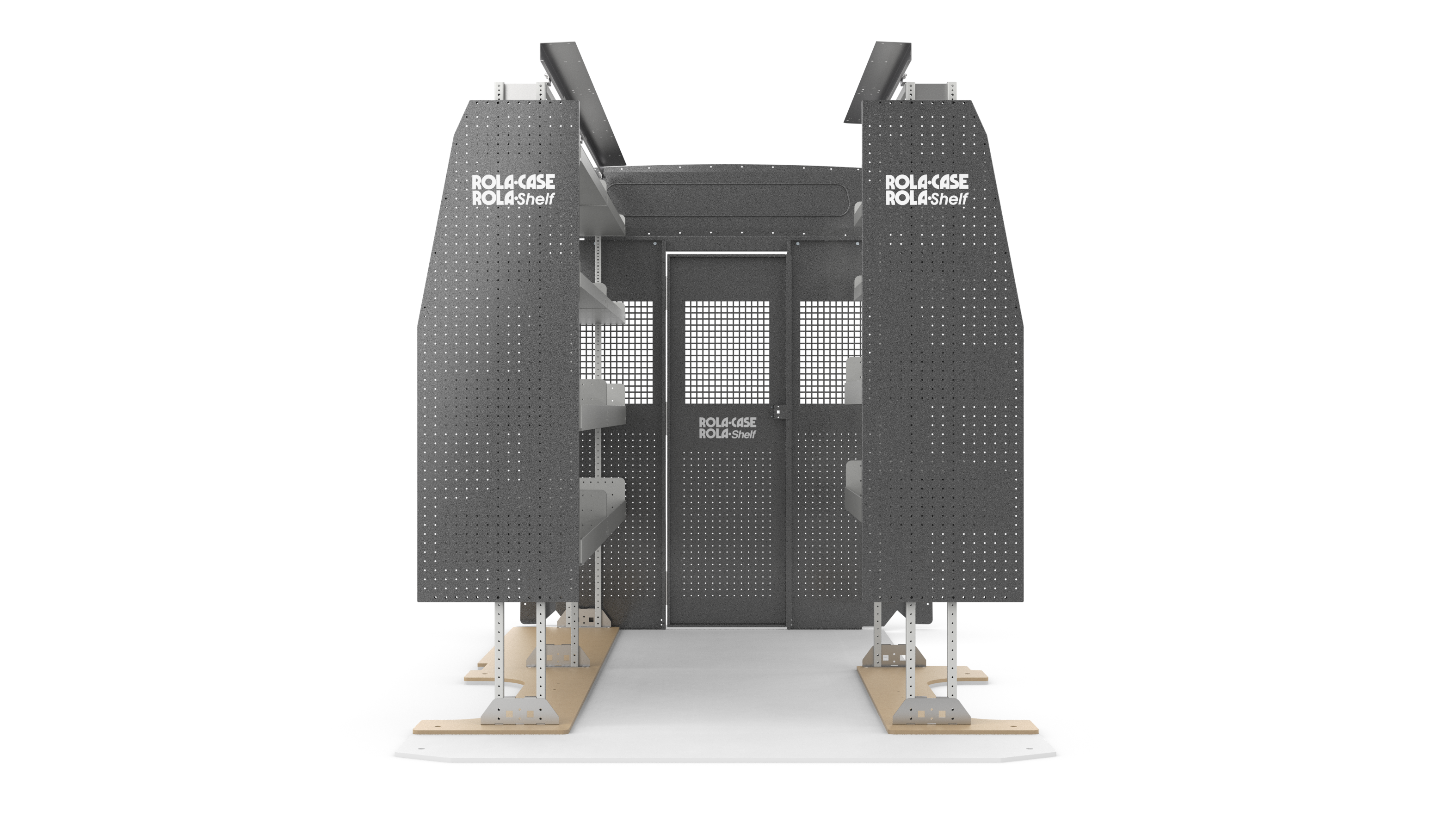 Mercedes Sprinter 144" WB High Roof - Basic Bin Package Kit Front View