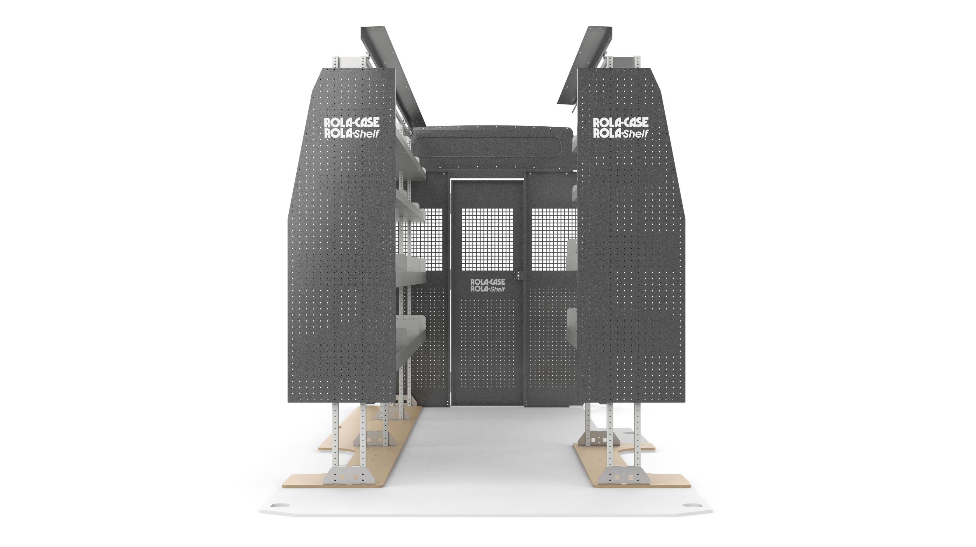 Mercedes Sprinter 170" WB High Roof - Basic Bin Package Kit Front View