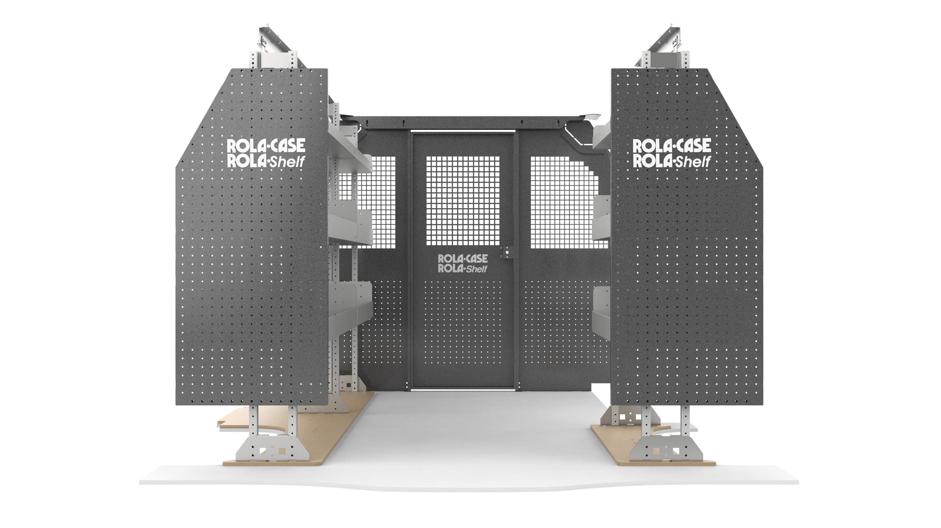 Chevy Express 135" WB Basic Bin Package with Partition kit Front View