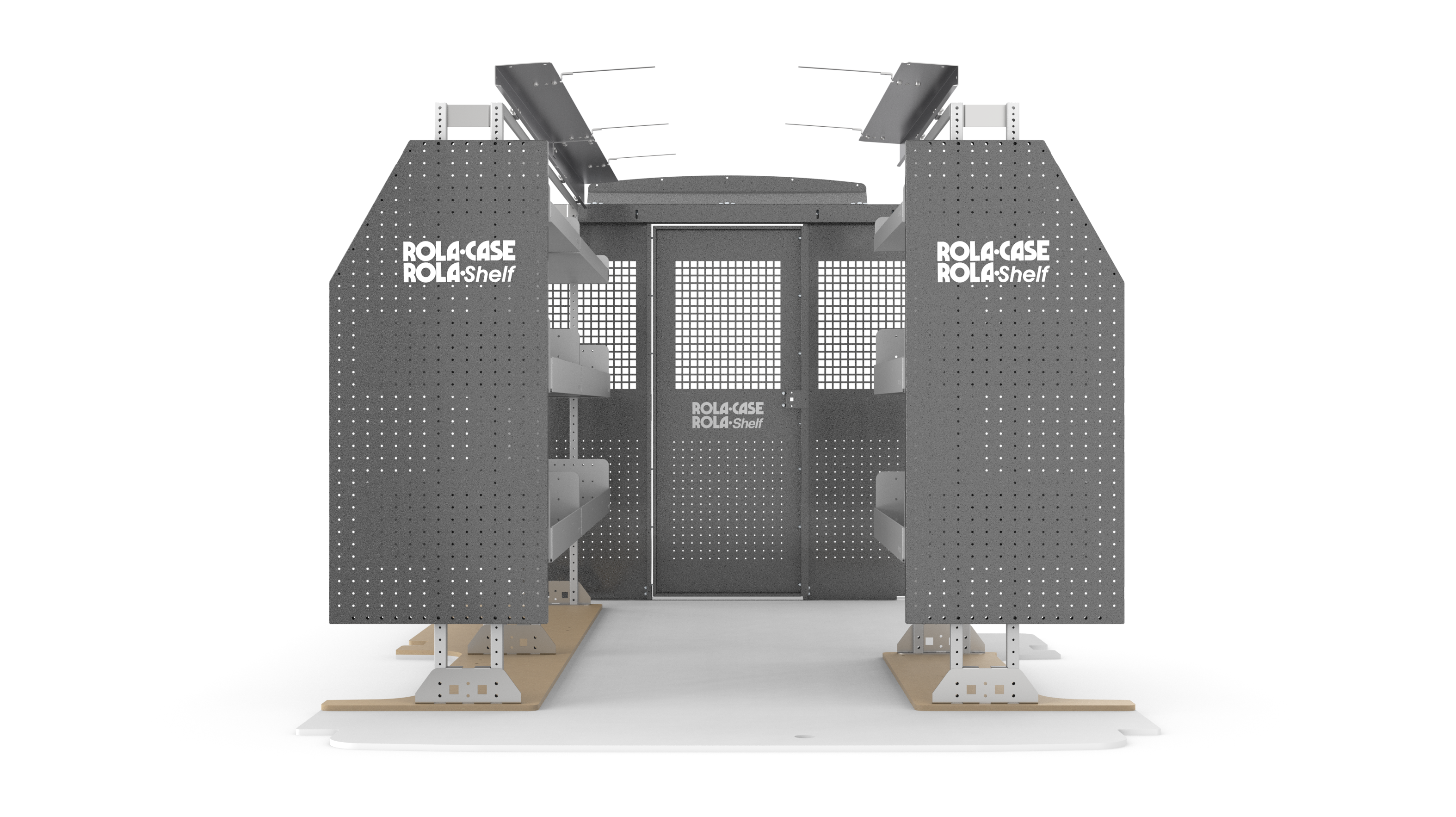 RSLRFBA-FTL130 Ford Transit 130" Low Roof Basic Bin Package Front View