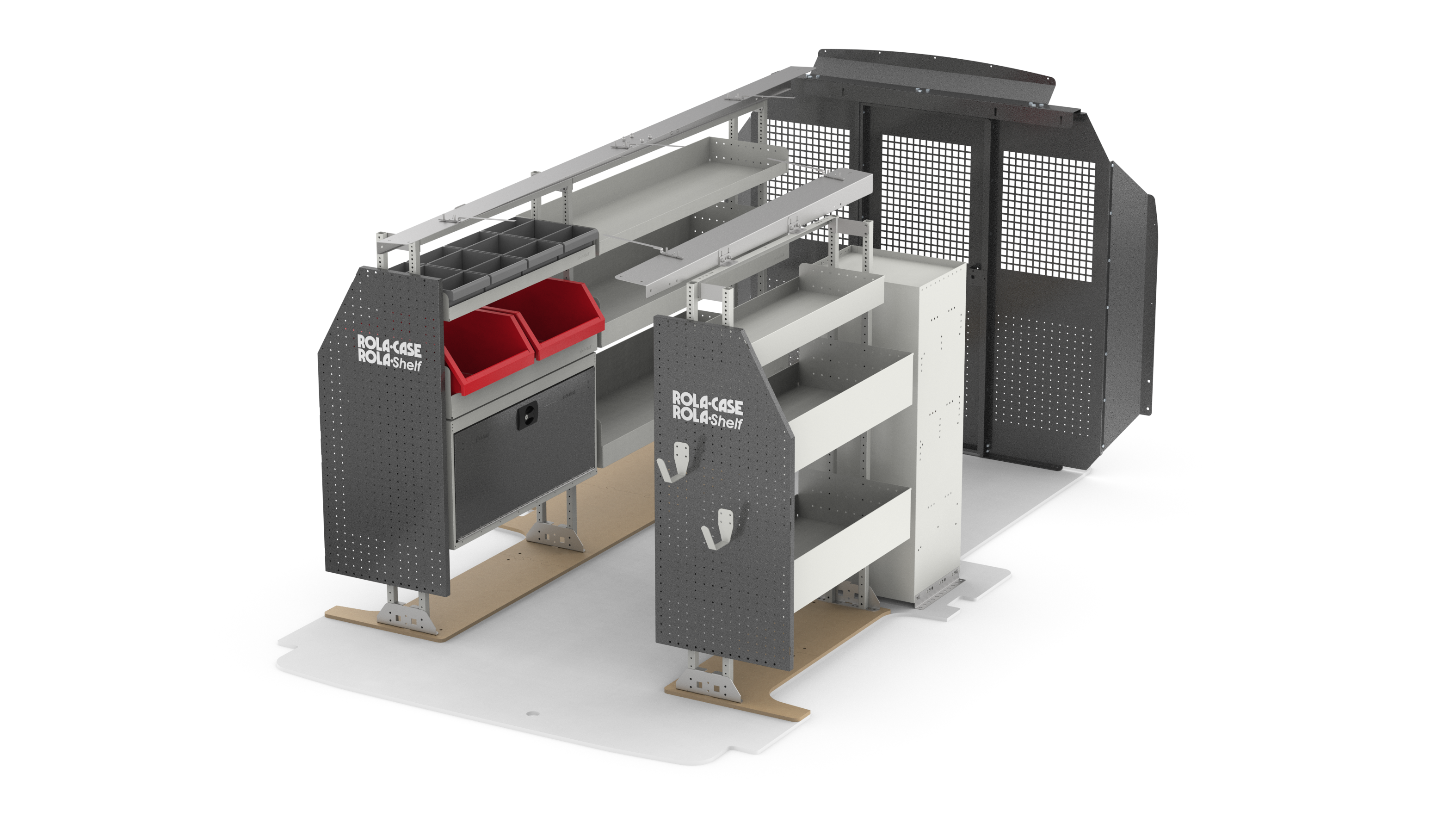 Ford Transit 130" WB Low Roof - HVAC Bin Package with Partition Kit