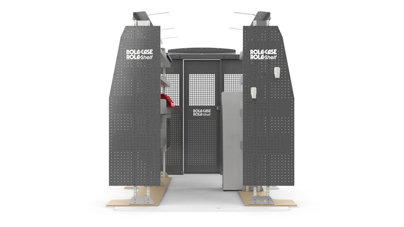 Ford Transit 130" WB Mid Roof HVAC Bin Package Kit Front View