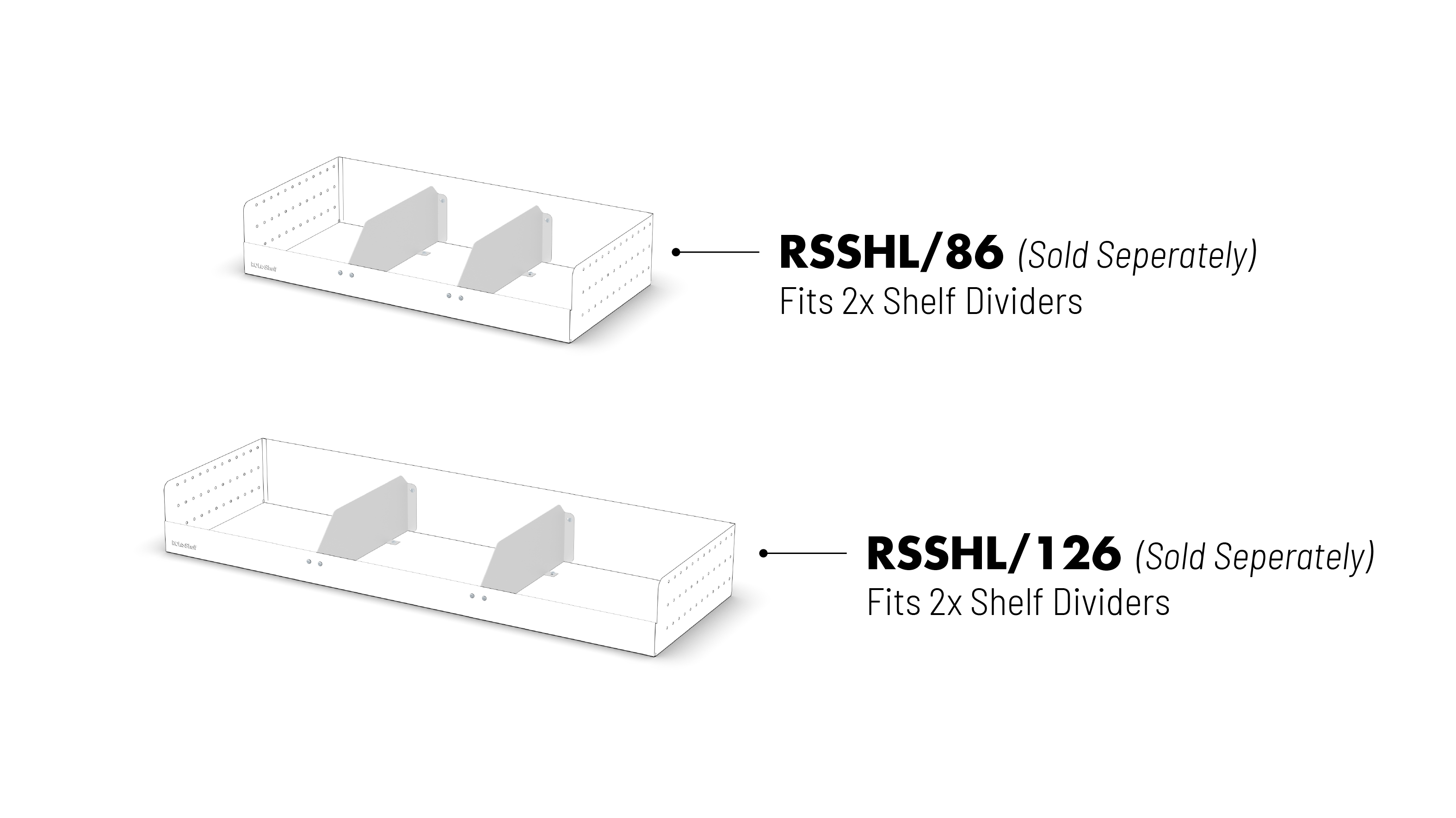 RSSHL/D/6S Van Storage Shelf Bin Dividers (Set of 4)